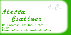 aletta csallner business card
